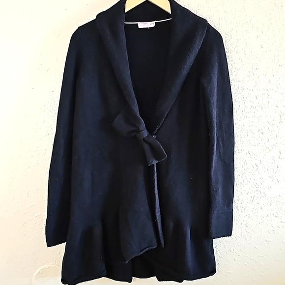 Lilly Pulitzer Black Cashmere Long Cardigan - Picture 1 of 9